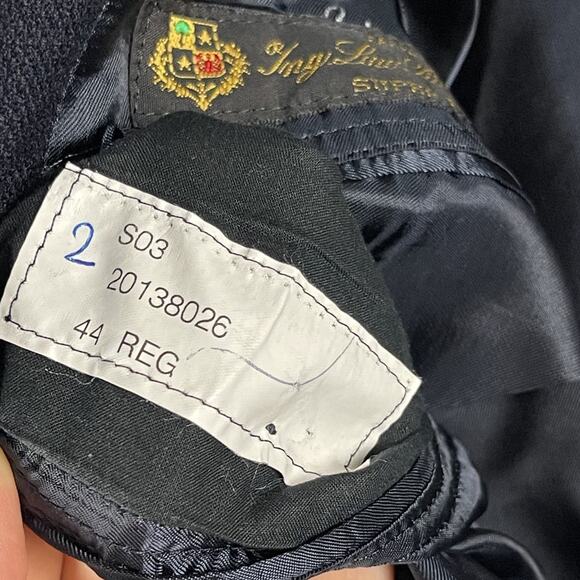 Brooks Brothers Loro Piana Golden Fleece Blazer Mens 44R Blue Gold Button 130s - Picture 5 of 16